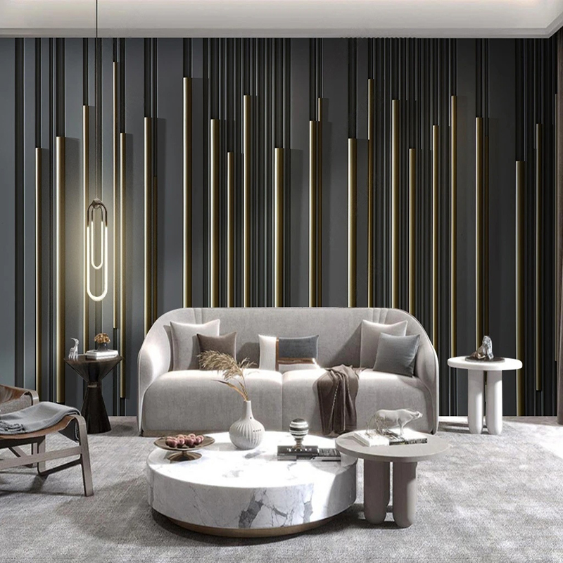 Home Lines Textiles - 3D粘着壁紙,黒のシンプルな壁紙,リビングルーム,ベッドルーム,家の装飾用