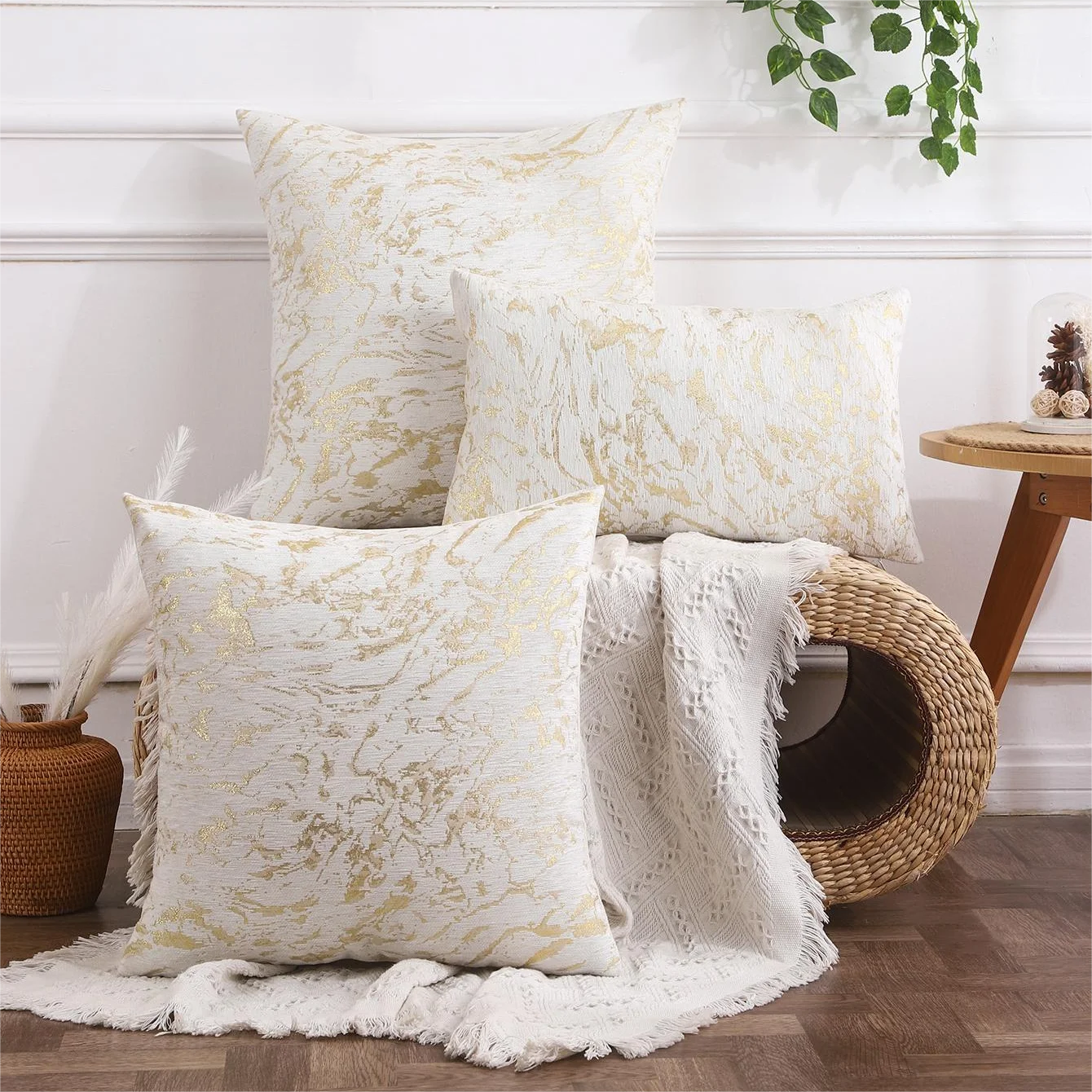 Pillow Cover 20X20 - シェニールクッションカバーソフトスロー枕カバー正方形高級枕ケースステッチエッジソファソファリビングルームの装飾枕カバー