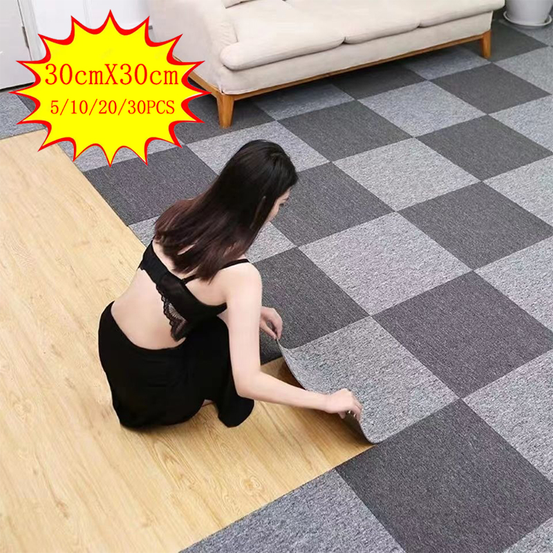 Home Textiles Rug - 30X30cm 自己粘着アンチスリップスプライシングブロック床ミュートラグ寝室マットカーペット吸水性と滑り止めリビングルームホーム