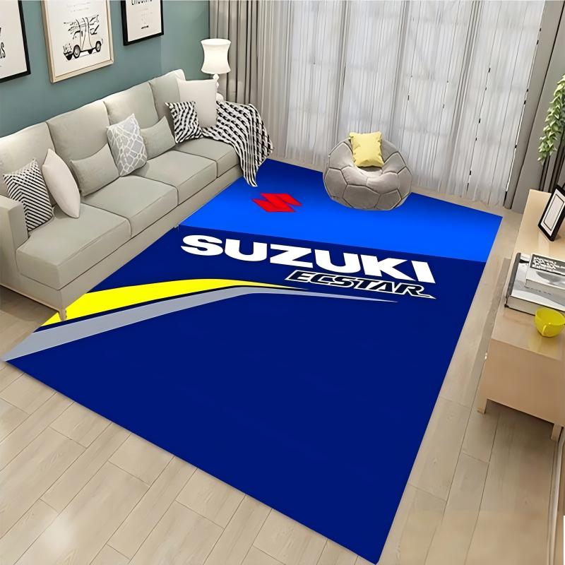 Home Textiles Rug - スズキクールバイクディスプレイカーペットワークフロアマットガレージレーシングモト電動車両エントランス滑り止めドアマット寝室用ラグ