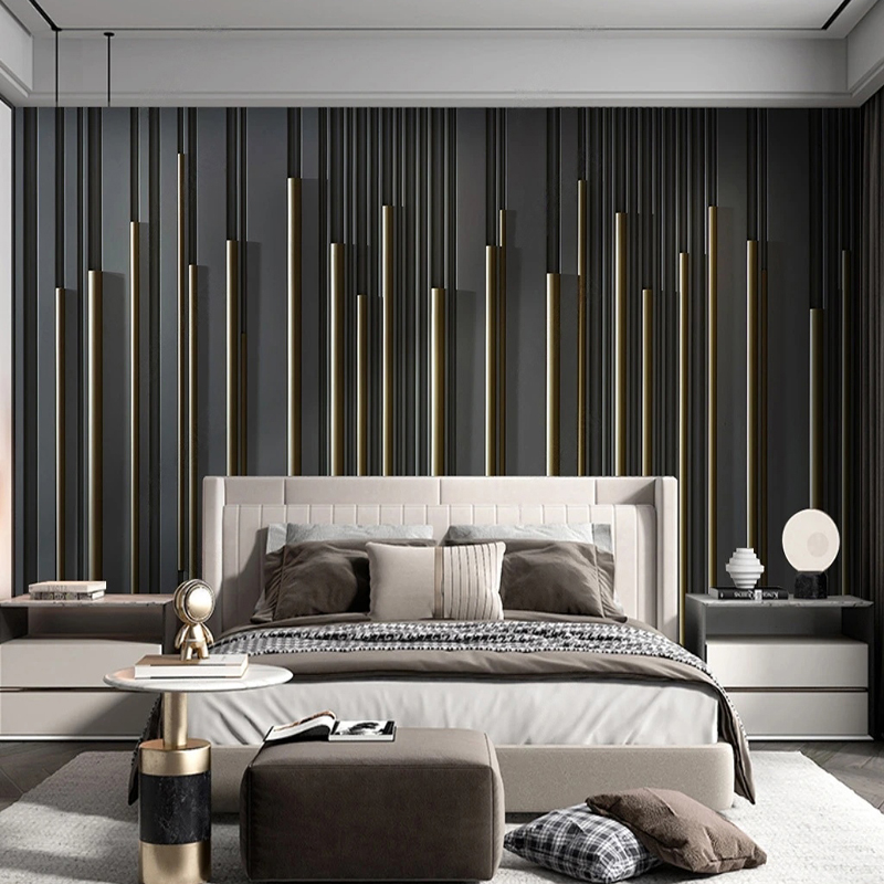 3D粘着壁紙,黒のシンプルな壁紙,リビングルーム,ベッドルー - Home Lines Textiles のレビューと価格