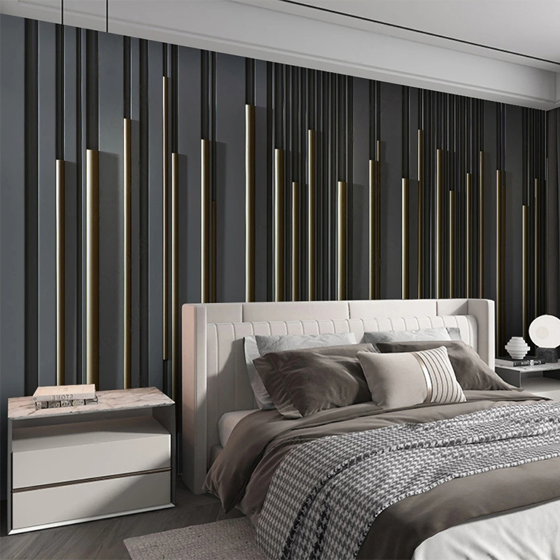 3D粘着壁紙,黒のシンプルな壁紙,リビングルーム,ベッドルー - Home Lines Textiles のレビューと価格