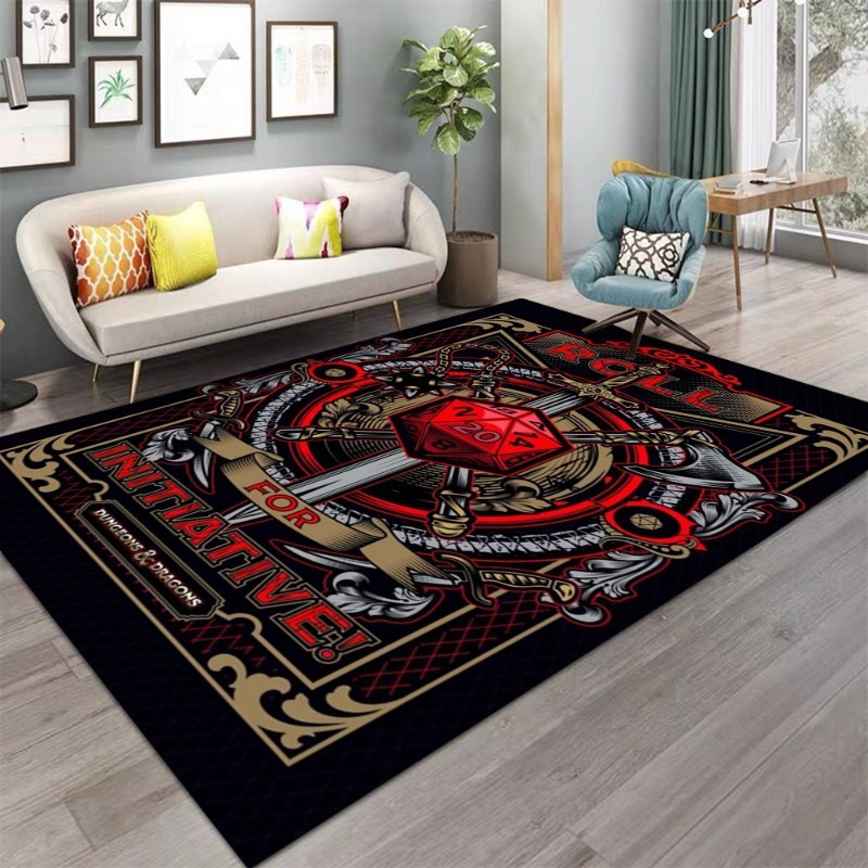 ダンジョンズ＆ドラゴンズ ダイスソード ヴィンテージプリント - Home Textiles Rug のレビューと価格