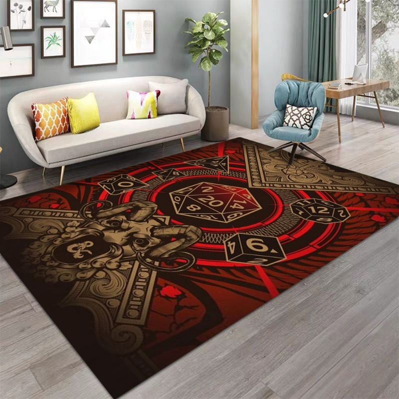 ダンジョンズ＆ドラゴンズ ダイスソード ヴィンテージプリント - Home Textiles Rug のレビューと価格