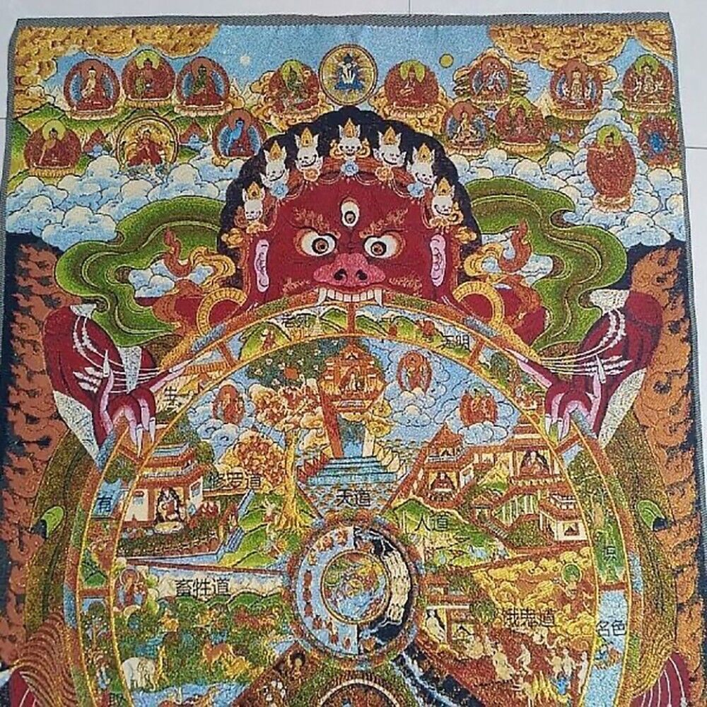 仏教守護神絹画 家庭仏教寺院の壁飾り 風水吉祥吊り下げ絵画 - Home Textiles China のレビューと価格
