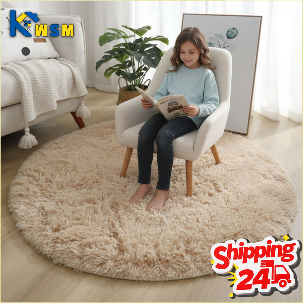 超ソフトふわふわ丸型ラグ、リビングルームの装飾用ぬいぐるみカ - Home Textiles Rug のレビューと価格