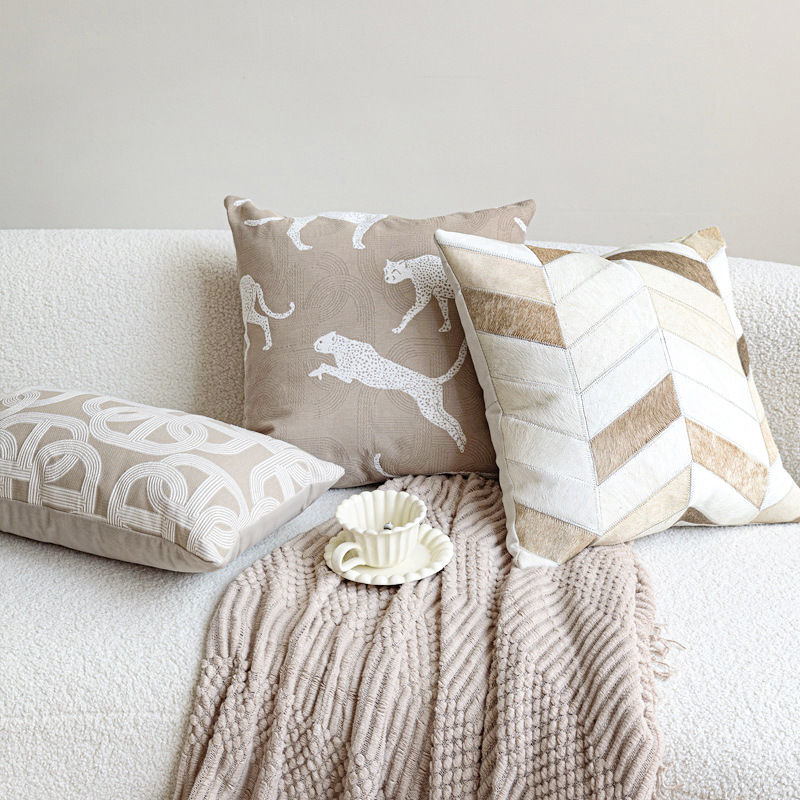 デザインラグジュアリークッションカバー 45x45cm ミル - Pillow Cover 20X20 のレビューと価格