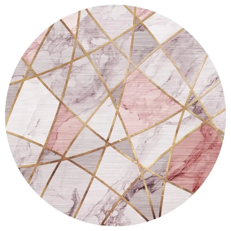 ~O~リビングルーム用の軽奢な丸型フロアマット – 柔らかい - Home Lines Textiles のレビューと価格