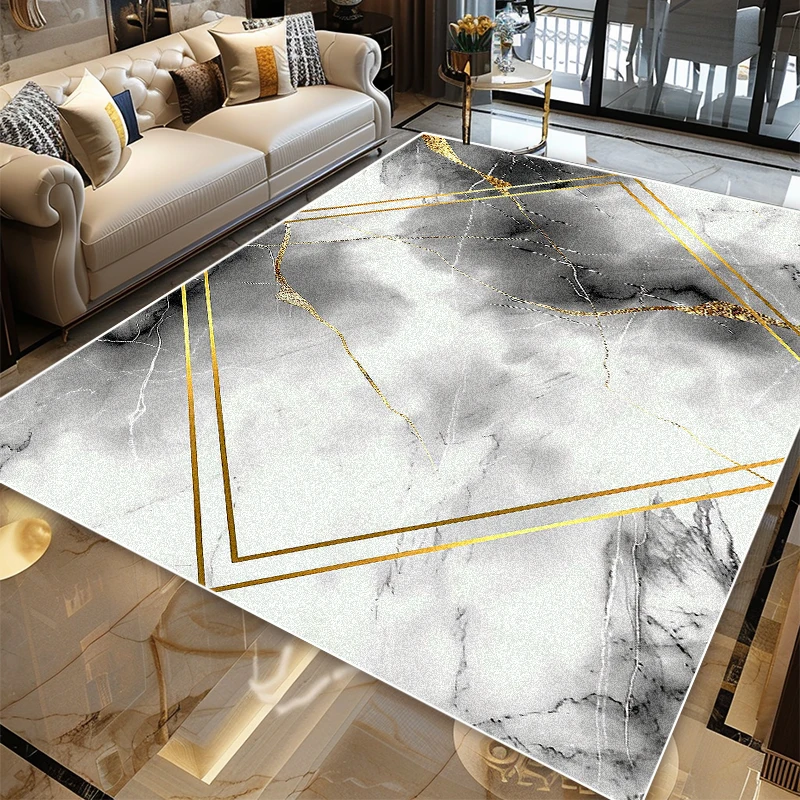 北欧大理石アートデザインノンスリップ大面積カーペットリビング - Home Textiles Rug のレビューと価格