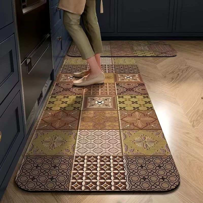 シンプルで抽象的なライン、汚れに強いフロアマット、滑り止め機 - Home Lines Textiles のレビューと価格