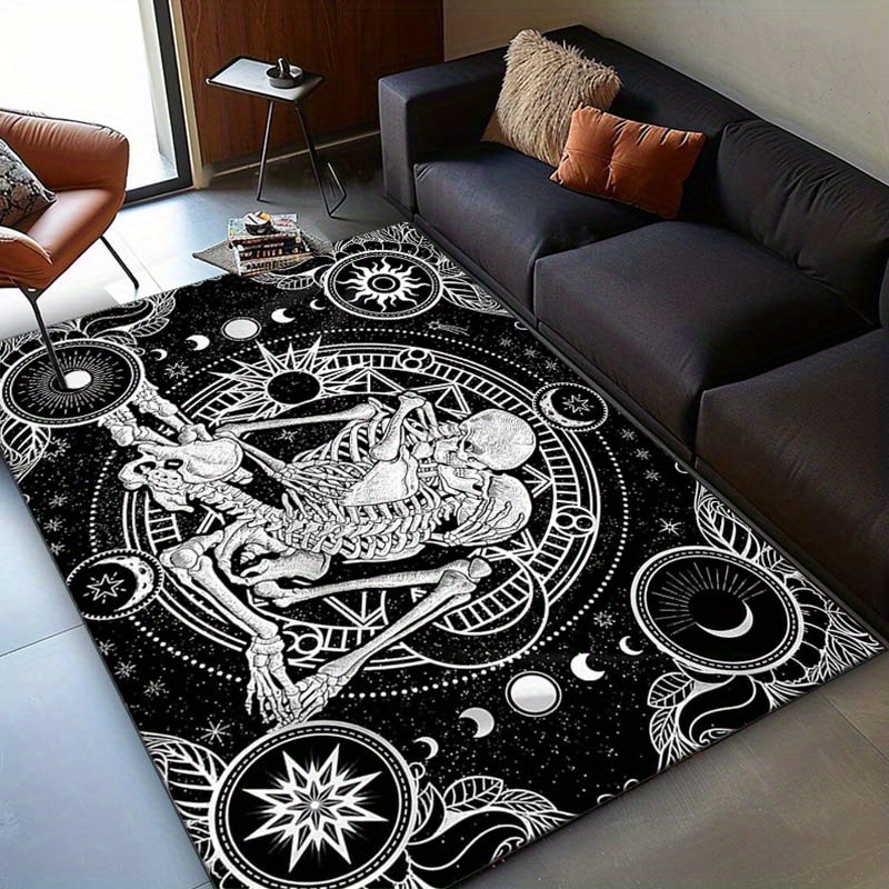 エレガントなスケルトンダンスラグ - 占星術のシンボルをあし - Home Textiles Rug のレビューと価格